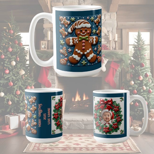 Weihnachtsschnee Gingerbrot Mann individuell anpas Kaffeetasse (Von Creator hochgeladen)