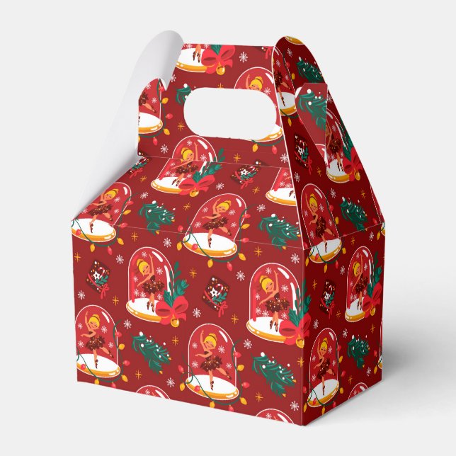 Weihnachtsschnee Globe Ballerina Fvor Box Geschenkschachtel (Vorderseite)