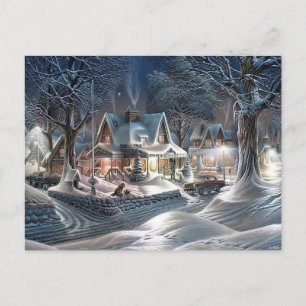 Weihnachtsschnee-Hintergrund Weihnachtspostkarte Feiertagspostkarte