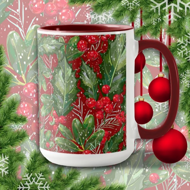 Weihnachtsschnee Holly Tasse (Von Creator hochgeladen)