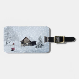 Weihnachtsschnee in der Hütte Gepäckanhänger