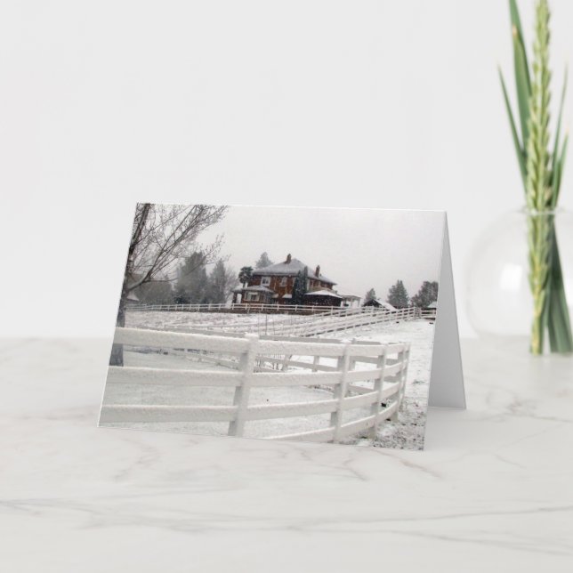 Weihnachtsschnee-Karte Feiertagskarte (Vorderseite)