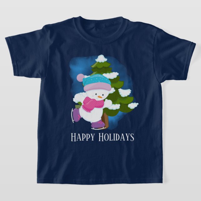 Weihnachtsschnee-Kind Feiertag T-Shirt (Ablage )
