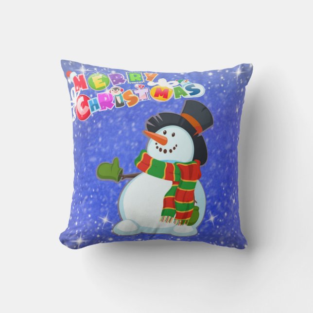 Weihnachtsschnee Kissen (Vorderseite)
