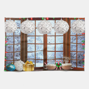 Weihnachtsschnee Küchentuch