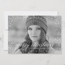 Weihnachtsschnee Overlay zwei Fotokarte