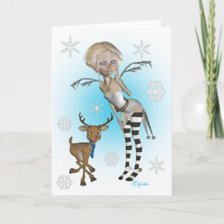 Weihnachtsschnee Pixi Gruß-Karte Feiertagskarte