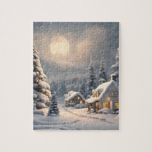 Weihnachtsschnee Puzzle (Vertikal)