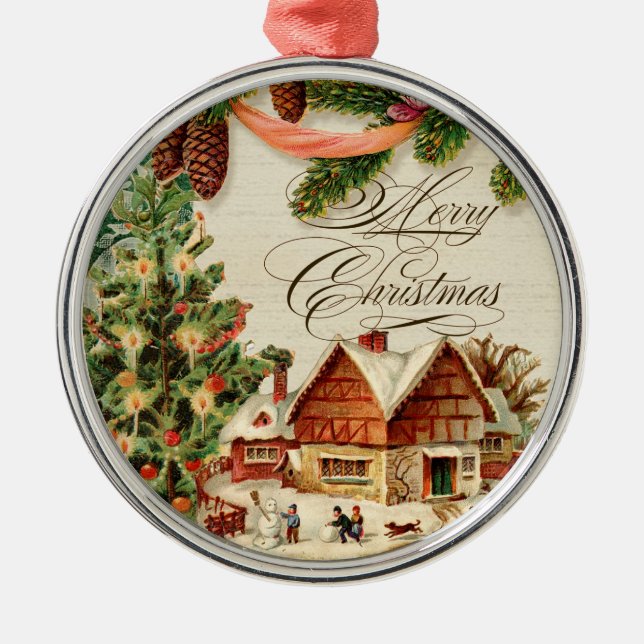 Weihnachtsschnee Skaten Custom Ornament (Vorne)