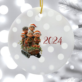 Weihnachtsschnee Spaß Keramik Ornament