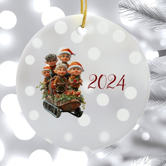 Weihnachtsschnee Spaß Keramik Ornament (Von Creator hochgeladen)