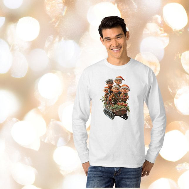 Weihnachtsschnee Spaß Männer T-Shirt (Von Creator hochgeladen)