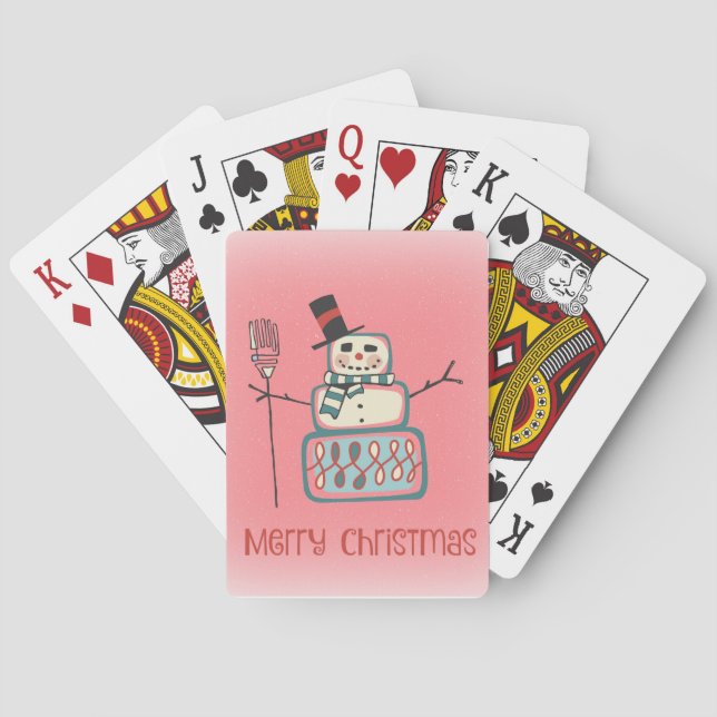Weihnachtsschnee Spielkarten (Rückseite)