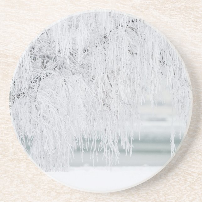 Weihnachtsschnee Untersetzer (Vorne)