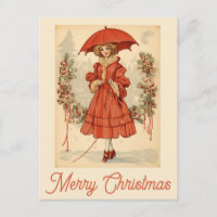 Weihnachtsschnee Viktorianische Frau