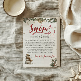 Weihnachtsschnee Weihnachten Weihnachten Vielen Da Dankeskarte