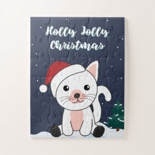 Weihnachtsschnee Wintertiere Katzen Jigsaw Puzz Puzzle
