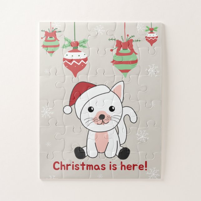 Weihnachtsschnee Wintertiere Katzen Jigsaw Puzz Puzzle (Vertikal)