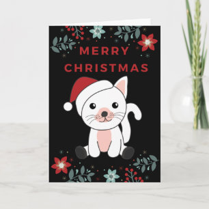 Weihnachtsschnee Wintertiere Katzen Karte