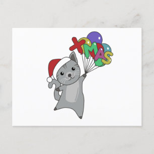 Weihnachtsschnee Wintertiere Katzen Postkarte