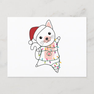 Weihnachtsschnee Wintertiere Katzen Postkarte