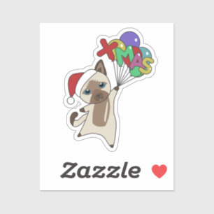 Weihnachtsschnee Wintertiere Katzen Sticker