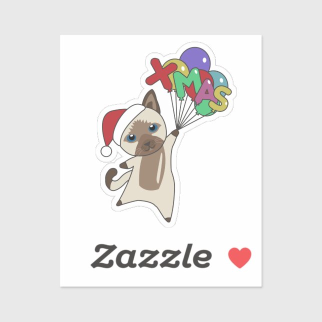 Weihnachtsschnee Wintertiere Katzen Sticker (Blatt)