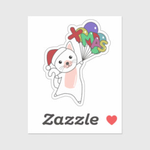 Weihnachtsschnee Wintertiere Katzen Sticker