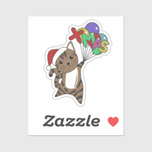 Weihnachtsschnee Wintertiere Katzen Sticker