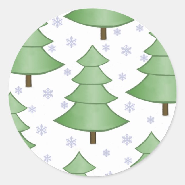Weihnachtsschneeaufkleber Runder Aufkleber (Vorderseite)