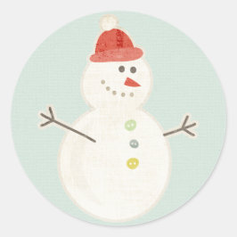 Weihnachtsschneeaufkleber Runder Aufkleber