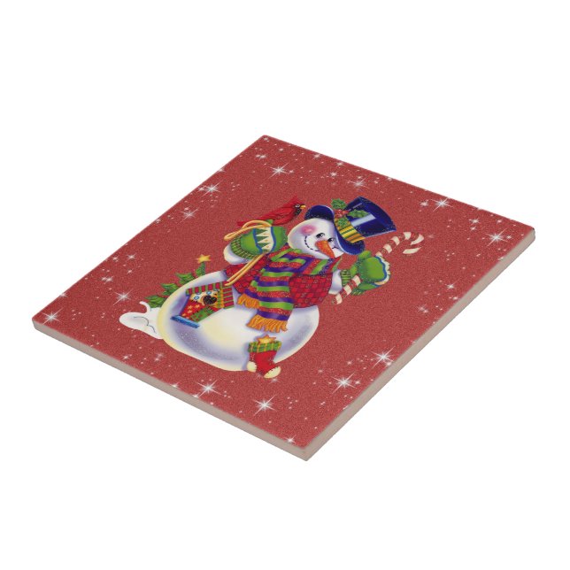 Weihnachtsschneedecke Fliese (Seite)