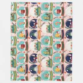 Weihnachtsschneedecke//Gnome//Lebkuchenhaus// Fleecedecke