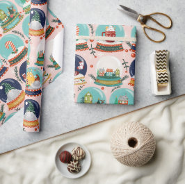 Weihnachtsschneedecke//Gnome//Lebkuchenhaus// Geschenkpapier