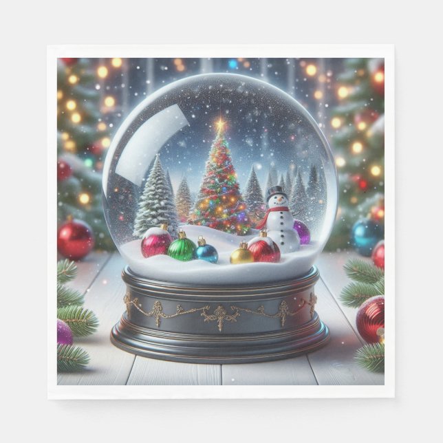 Weihnachtsschneedecke Servietten! Serviette (Vorderseite)
