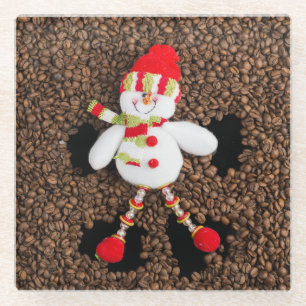 Weihnachtsschneedekoration Glasuntersetzer