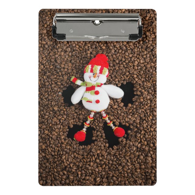Weihnachtsschneedekoration Mini Klemmbrett (Vorderseite)