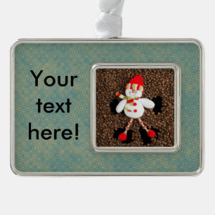 Weihnachtsschneedekoration Rahmen-Ornament Silber