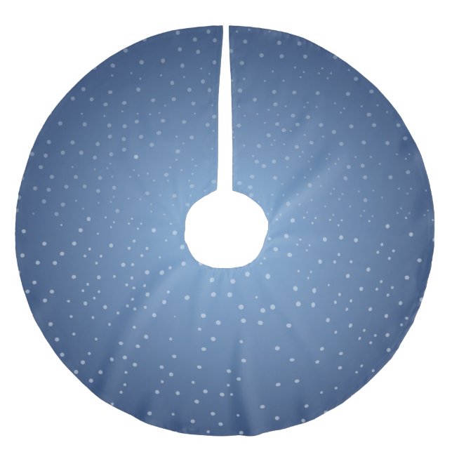 Weihnachtsschneefall Polyester Weihnachtsbaumdecke (Vorderseite)