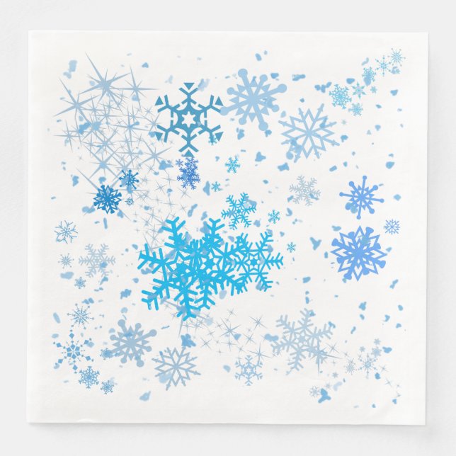 Weihnachtsschneefall Serviette (Vorderseite)