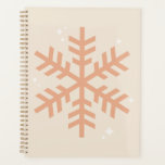 Weihnachtsschneeflocke Beige Planer<br><div class="desc">Weihnachts-Illustration - Schneeflocke - Neutral Beige / Erde Töne Weihnachtsdruck.</div>