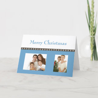 Weihnachtsschneeflocke (blau) feiertagskarte