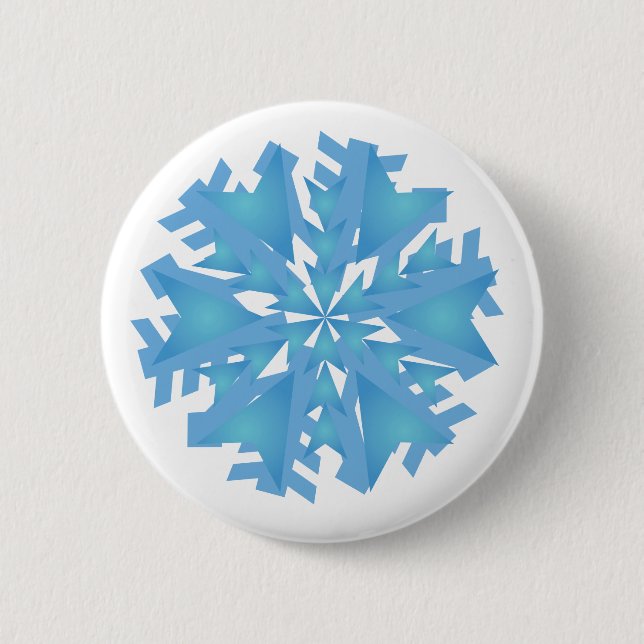 Weihnachtsschneeflocke Button (Vorderseite)