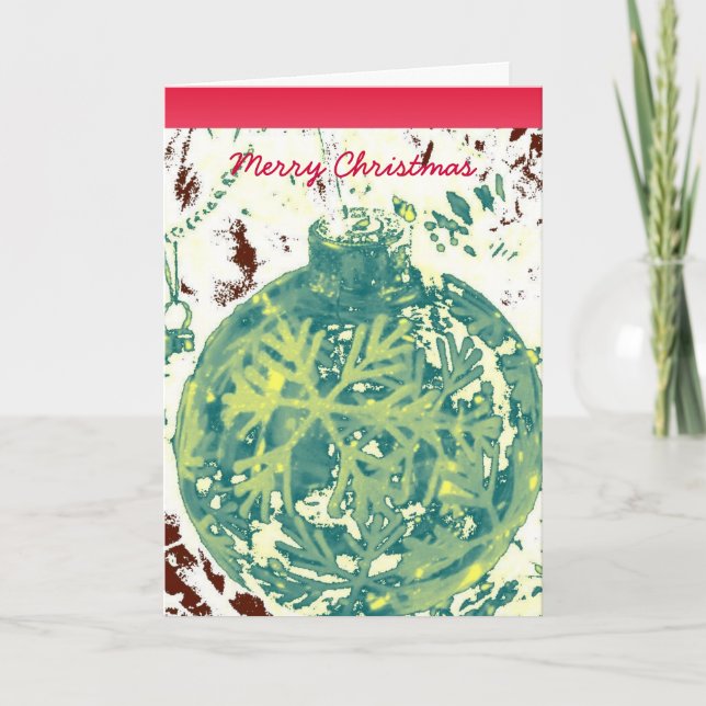 Weihnachtsschneeflocke Dekoration Feiertagskarte (Vorderseite)