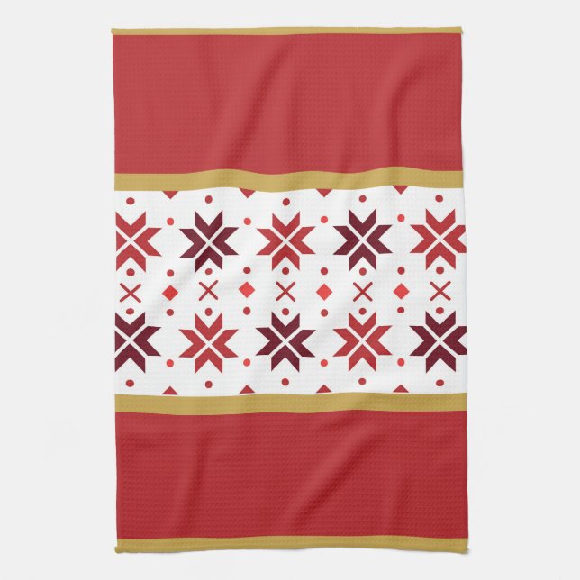 Weihnachtsschneeflocke Geschirrtuch (Vertikal)