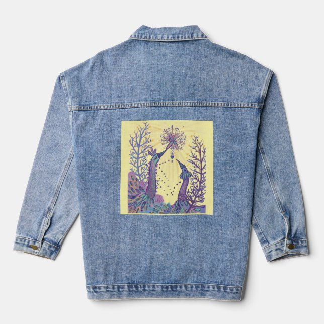 Weihnachtsschneeflocke Jeansjacke (Rückseite)
