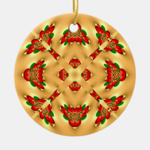Weihnachtsschneeflocke Keramik Ornament