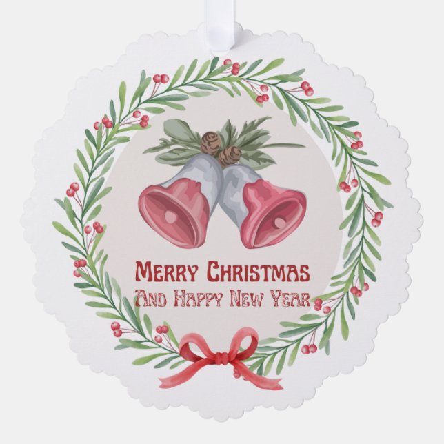 Weihnachtsschneeflocke, Papierschmuck Ornament Karte (Vorderseite)