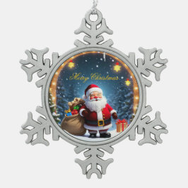 Weihnachtsschneeflocke Schneeflocken Zinn-Ornament