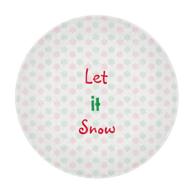 Weihnachtsschneeflocke Schneidebrett (Vorderseite)